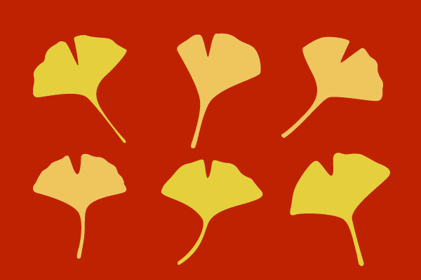 イチョウの葉のイラスト