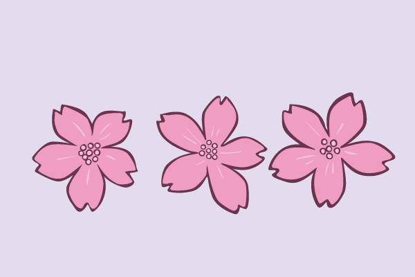 手書き風の桜のイラスト