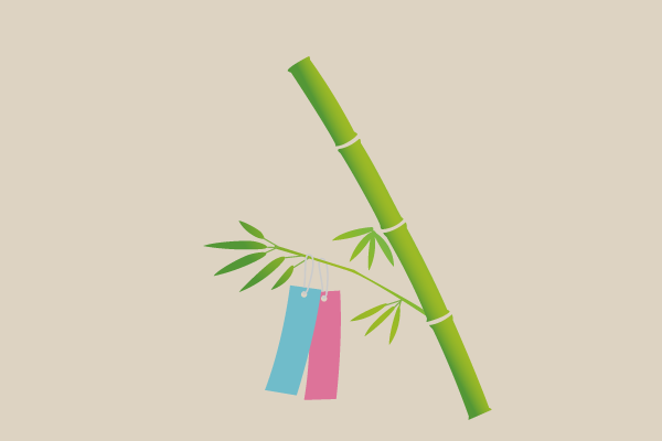 竹と短冊のイラスト素材