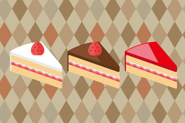 三角ケーキのイラスト