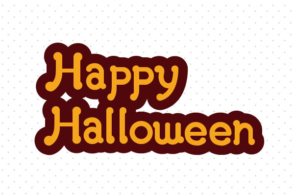 happy halloween フォント2