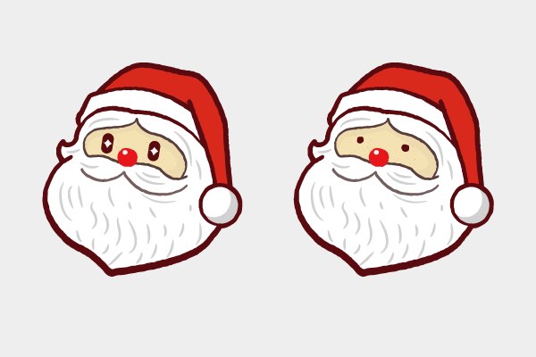 クリスマス向けサンタの顔イラスト – EVENTs Design